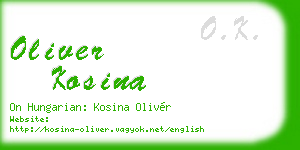 oliver kosina business card