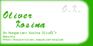 oliver kosina business card